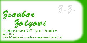 zsombor zolyomi business card