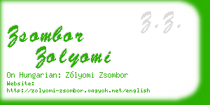 zsombor zolyomi business card